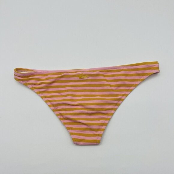QUIKSILVER Womens Size Medium Classic Rib Cheeky Bikini Bottoms Orange $40 2165 - Picture 5 of 8